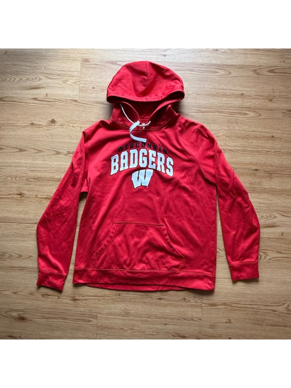 Wisconsin Badgers Red Fanatics Hoodie XL - Fleece Lined Pullover Sweatshirt